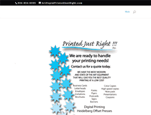 Tablet Screenshot of printedjustright.com